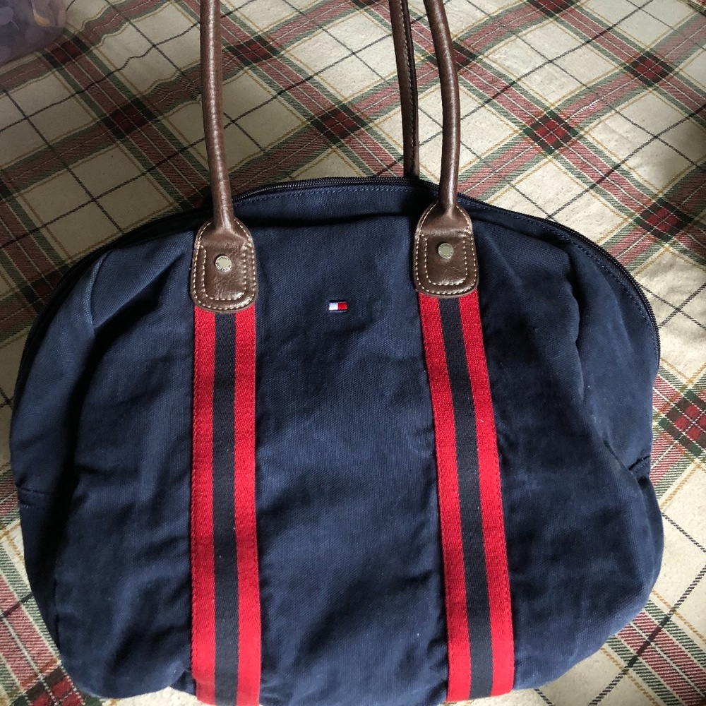 Tommy Hilfiger Navy Blue Small Canvas Duffle Bag